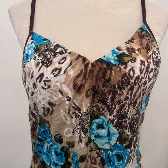 Cheetah and Floral Lace Tank Top - Picture 2 of 3